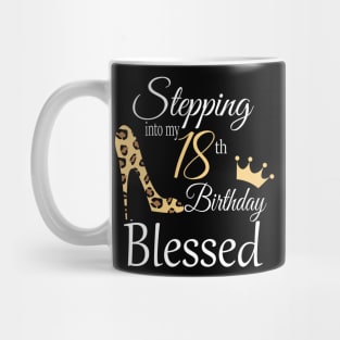 Stepping in to my 18th Birthday Queen Leopard Print Mug